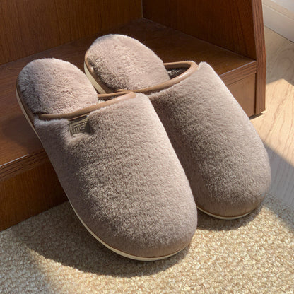 Unisex plush slippers non-slip