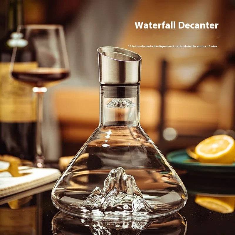 Iceberg waterfall wine decanter