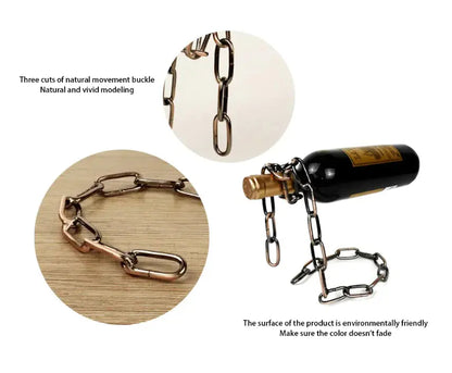 Magic Iron Chain Wine Bottle Holder - PricesRgreat