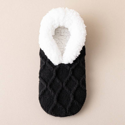 Women's cotton thermal plush slippers