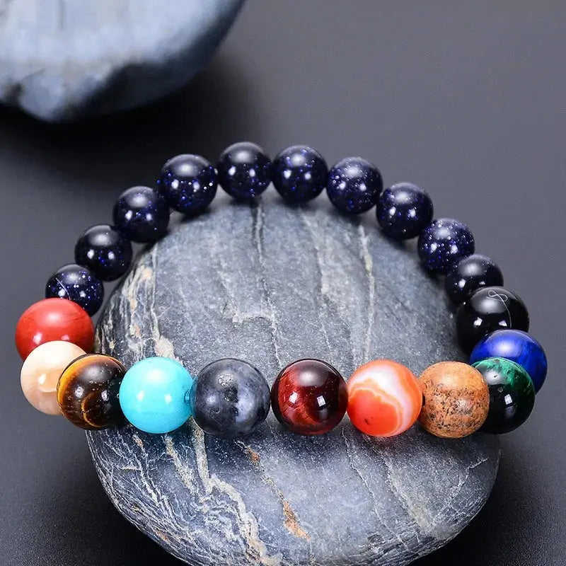 Eight Planets Natural Stone Bracelet - PricesRgreat