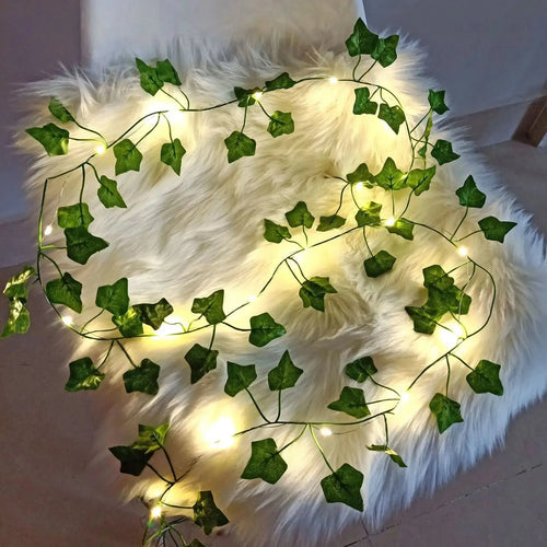 Green Leaf String Lights - PricesRgreat