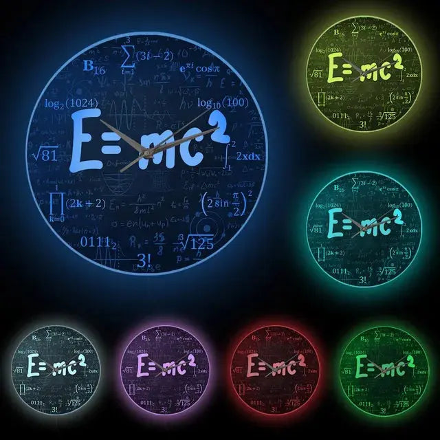 E=mc2 Math Formula Geek Wall Clock - PricesRgreat