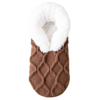 Women's cotton thermal plush slippers