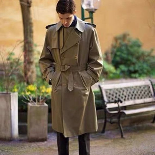 Men's double-breasted overcoat