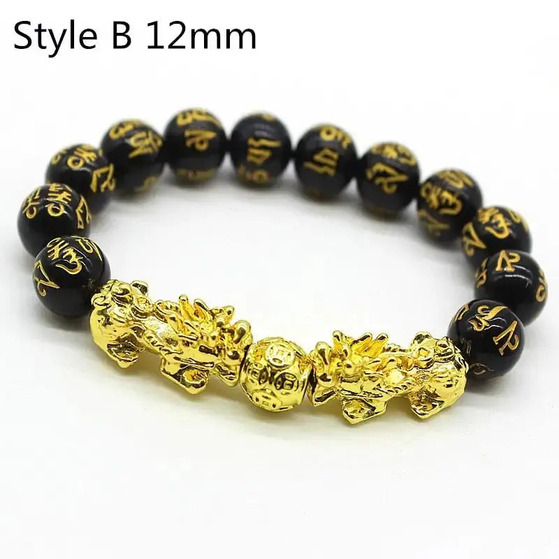 Feng Shui Wealth Bracelet  Black Beads - PricesRgreat