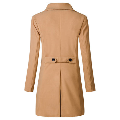 Men's Double Breasted Mid-length Trench Coat Plus Size