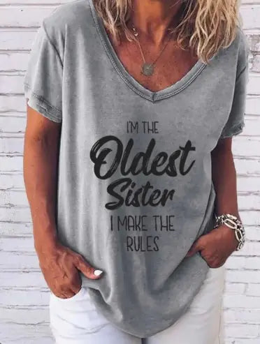 The Oldest Sister Print Tee - PricesRgreat