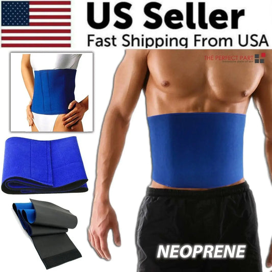 Waist Trimmer Belt Sweat Band Wrap Stomach - PricesRgreat