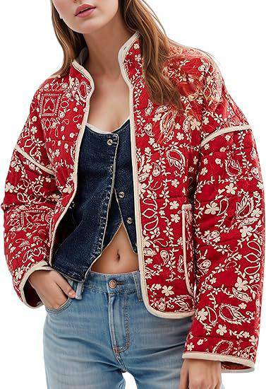 cotton printed women's cotton coat