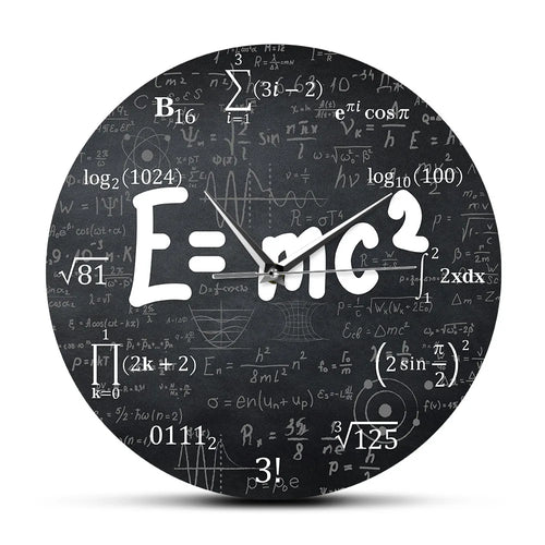 E=mc2 Math Formula Geek Wall Clock - PricesRgreat