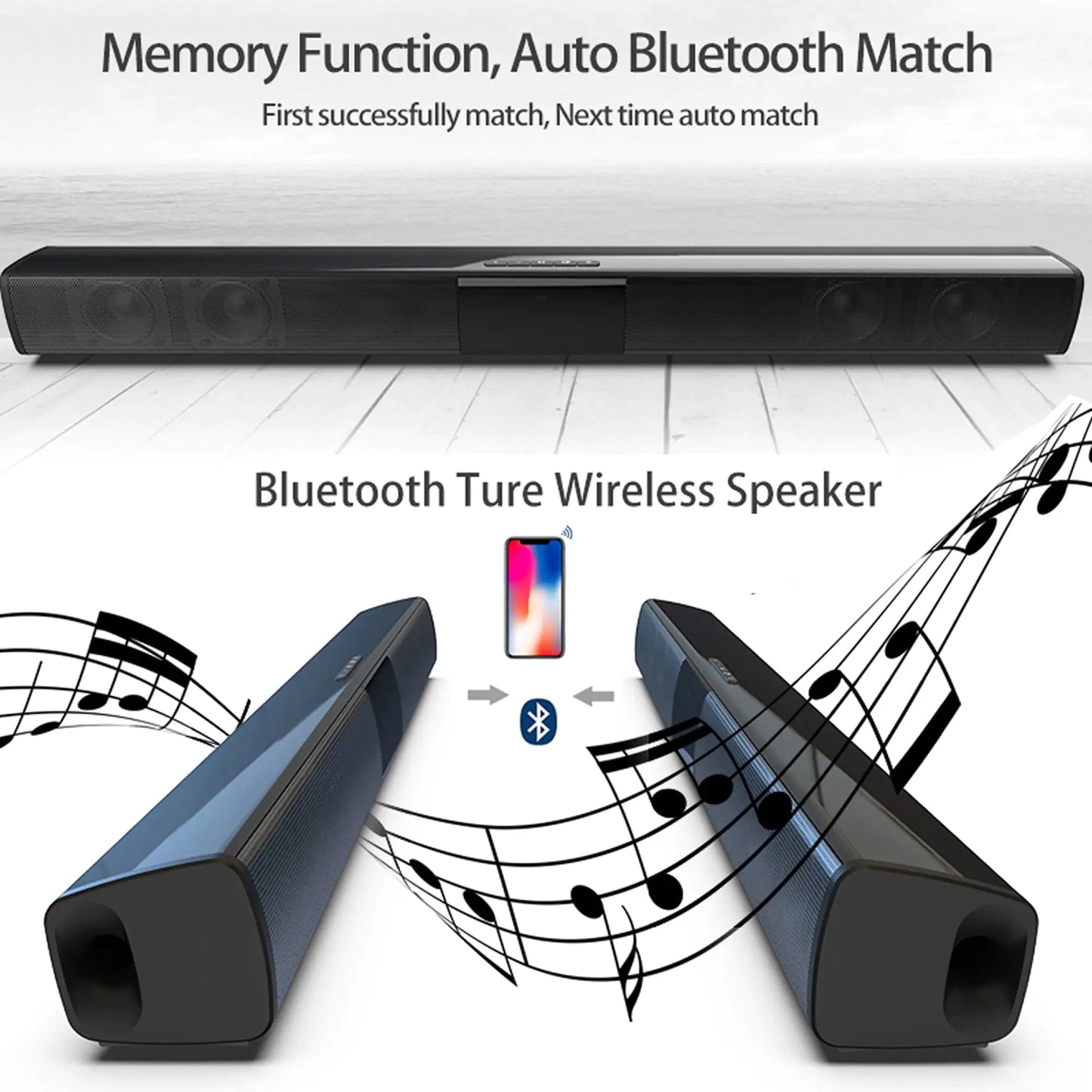 Home Theater Wireless Sound Bar - PricesRgreat