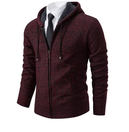 Men's Solid Color Stand Collar Zip-Up Jacket - PricesRgreat