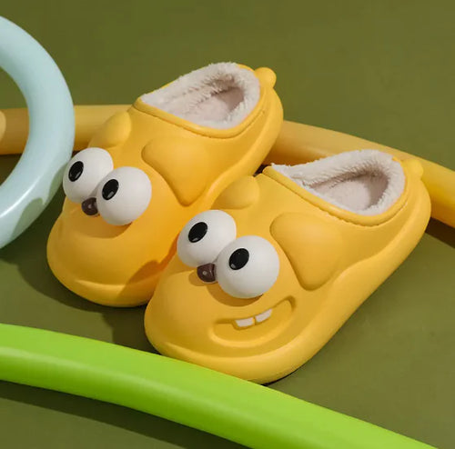 Adult slippers with big eyes