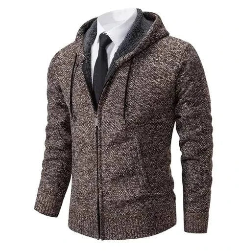 Men's Solid Color Stand Collar Zip-Up Jacket